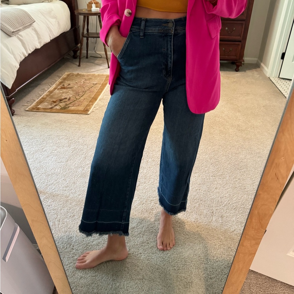 Free People crop wide leg flare